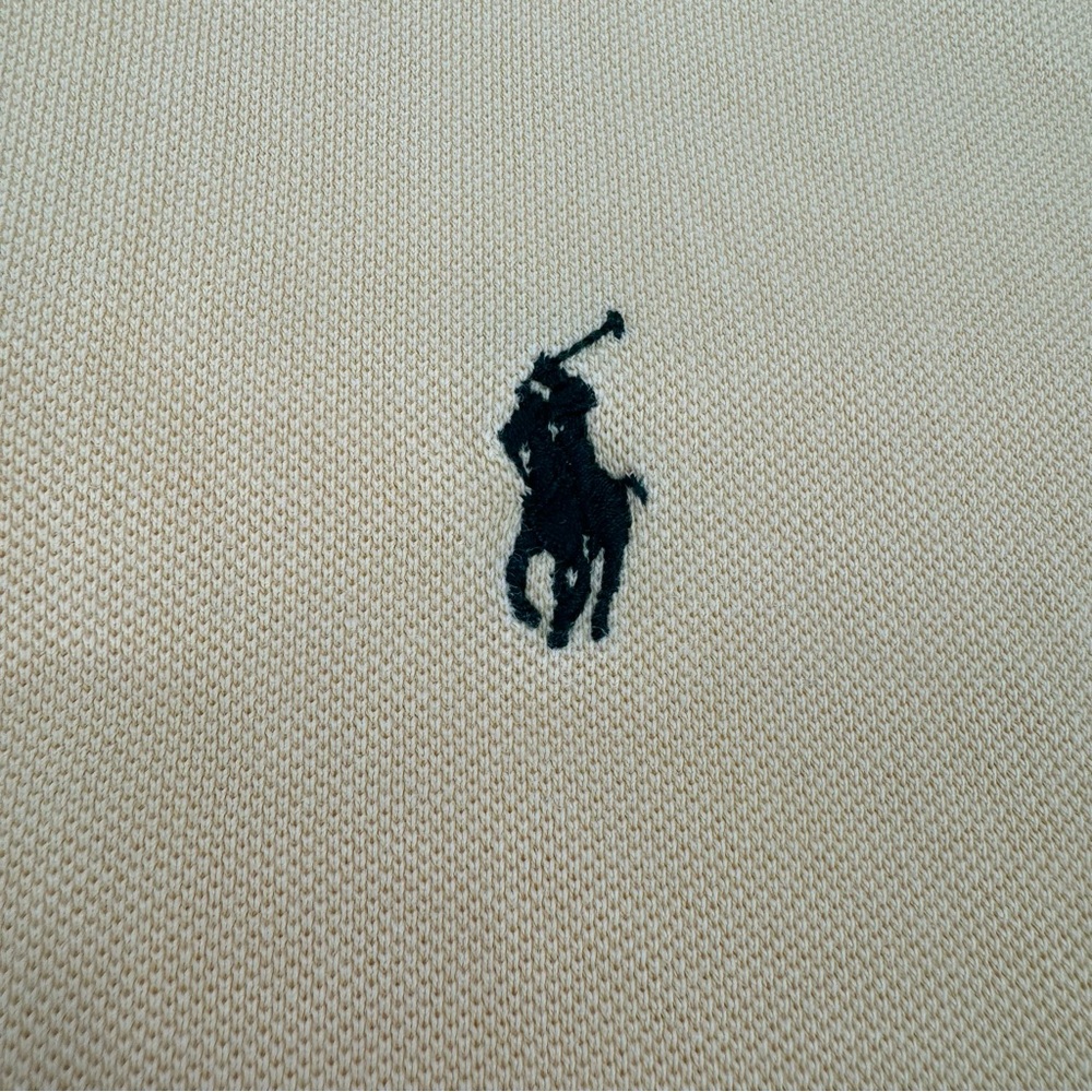 Polo Ralph Lauren Men’s Large Yellow 100% Cotton Long Sleeve Polo Shirt - Picture 6 of 7